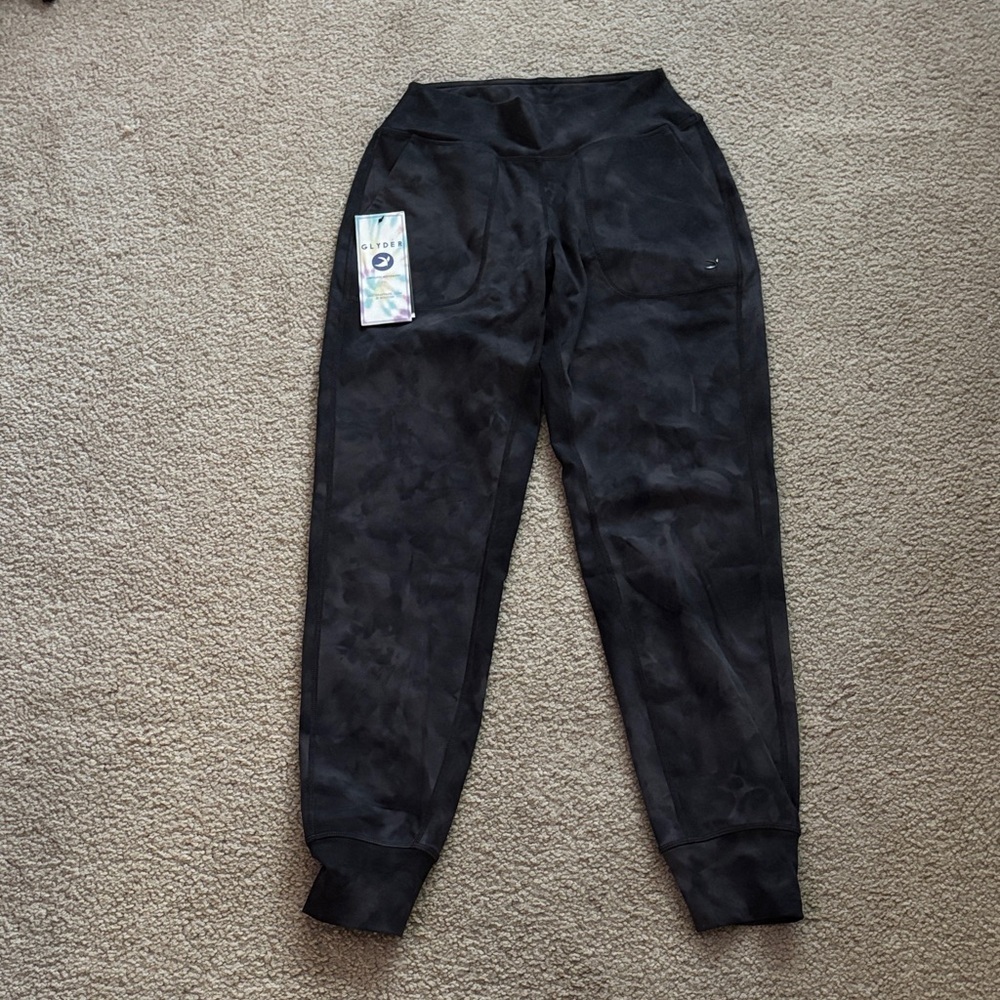Glyder Pure Jogger Black Tie Dye XS NWOT